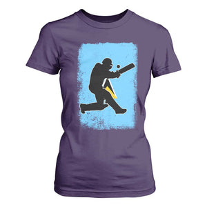 Saint Lucia Cricket T Shirt For Women Retro Vintage Sport Saint Lucian Flag West Indies Cricket Fan TS10 Purple Print Your Wear