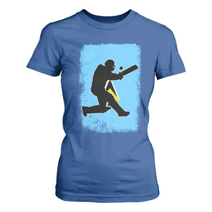 Saint Lucia Cricket T Shirt For Women Retro Vintage Sport Saint Lucian Flag West Indies Cricket Fan TS10 Royal Blue Print Your Wear
