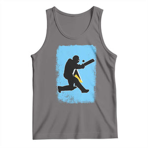 Saint Lucia Cricket Tank Top Retro Vintage Sport Saint Lucian Flag West Indies Cricket Fan TS10 Deep Heather Print Your Wear