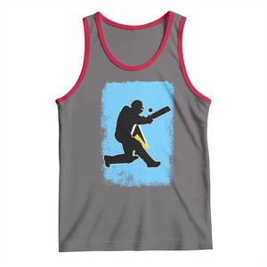 Saint Lucia Cricket Tank Top Retro Vintage Sport Saint Lucian Flag West Indies Cricket Fan TS10 Deep Heather Red Print Your Wear