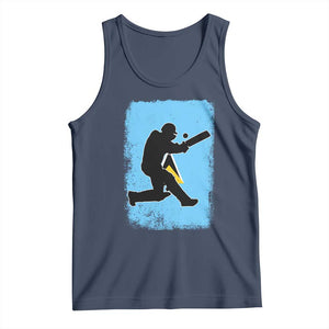Saint Lucia Cricket Tank Top Retro Vintage Sport Saint Lucian Flag West Indies Cricket Fan TS10 Navy Print Your Wear