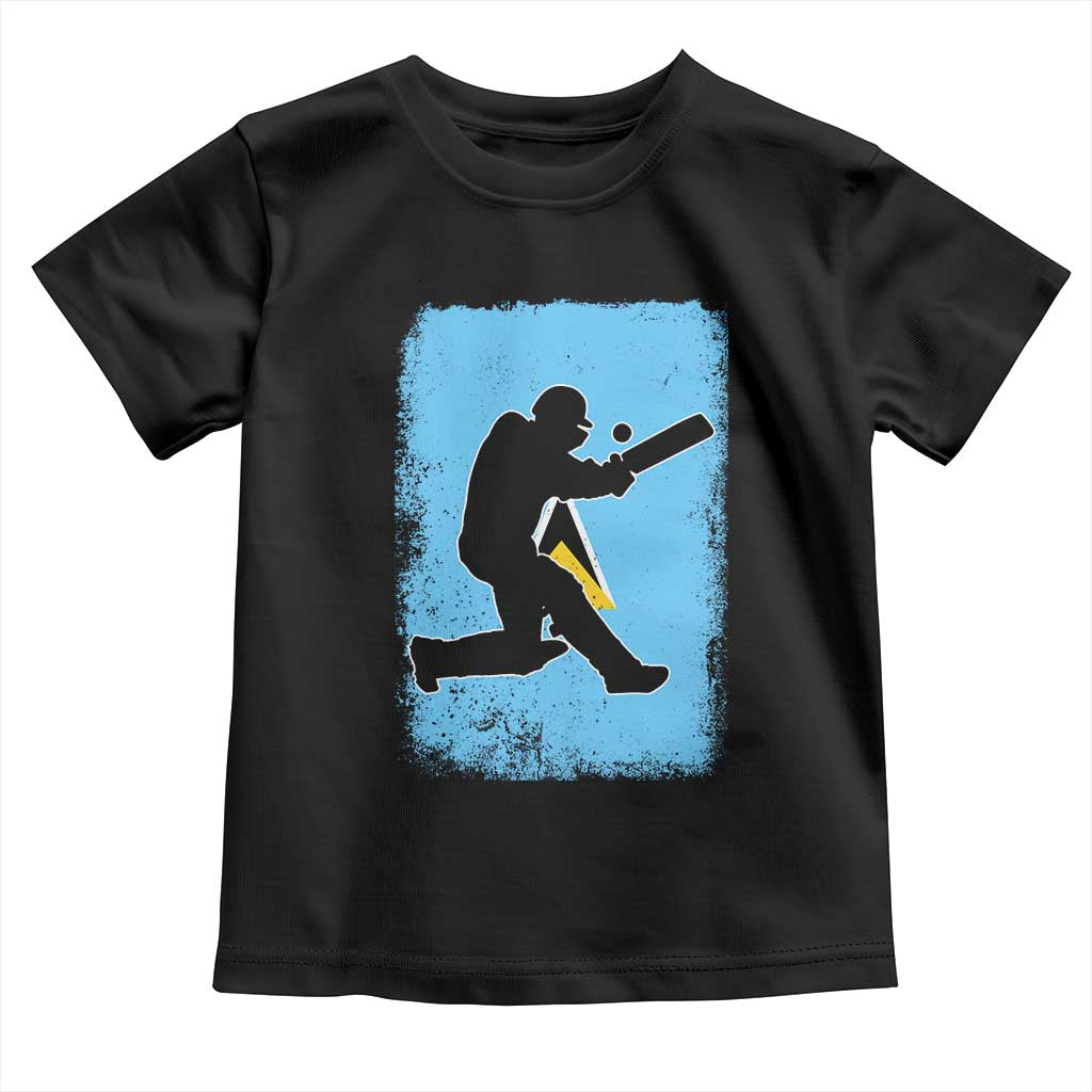 Saint Lucia Cricket Toddler T Shirt Retro Vintage Sport Saint Lucian Flag West Indies Cricket Fan TS10 Black Print Your Wear