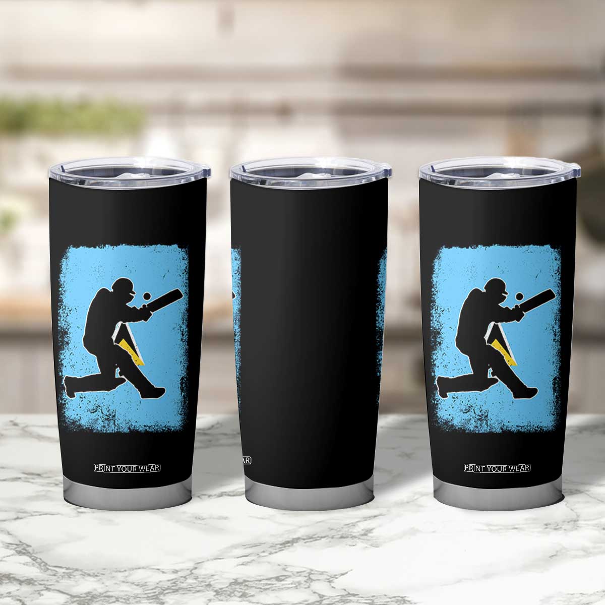 Saint Lucia Cricket Tumbler Cup Retro Vintage Sport Saint Lucian Flag West Indies Cricket Fan TS10 Print Your Wear