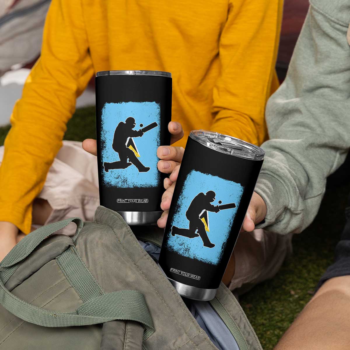 Saint Lucia Cricket Tumbler Cup Retro Vintage Sport Saint Lucian Flag West Indies Cricket Fan TS10 Print Your Wear