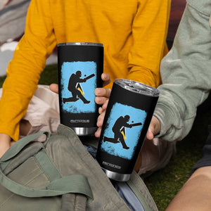 Saint Lucia Cricket Tumbler Cup Retro Vintage Sport Saint Lucian Flag West Indies Cricket Fan TS10 Print Your Wear