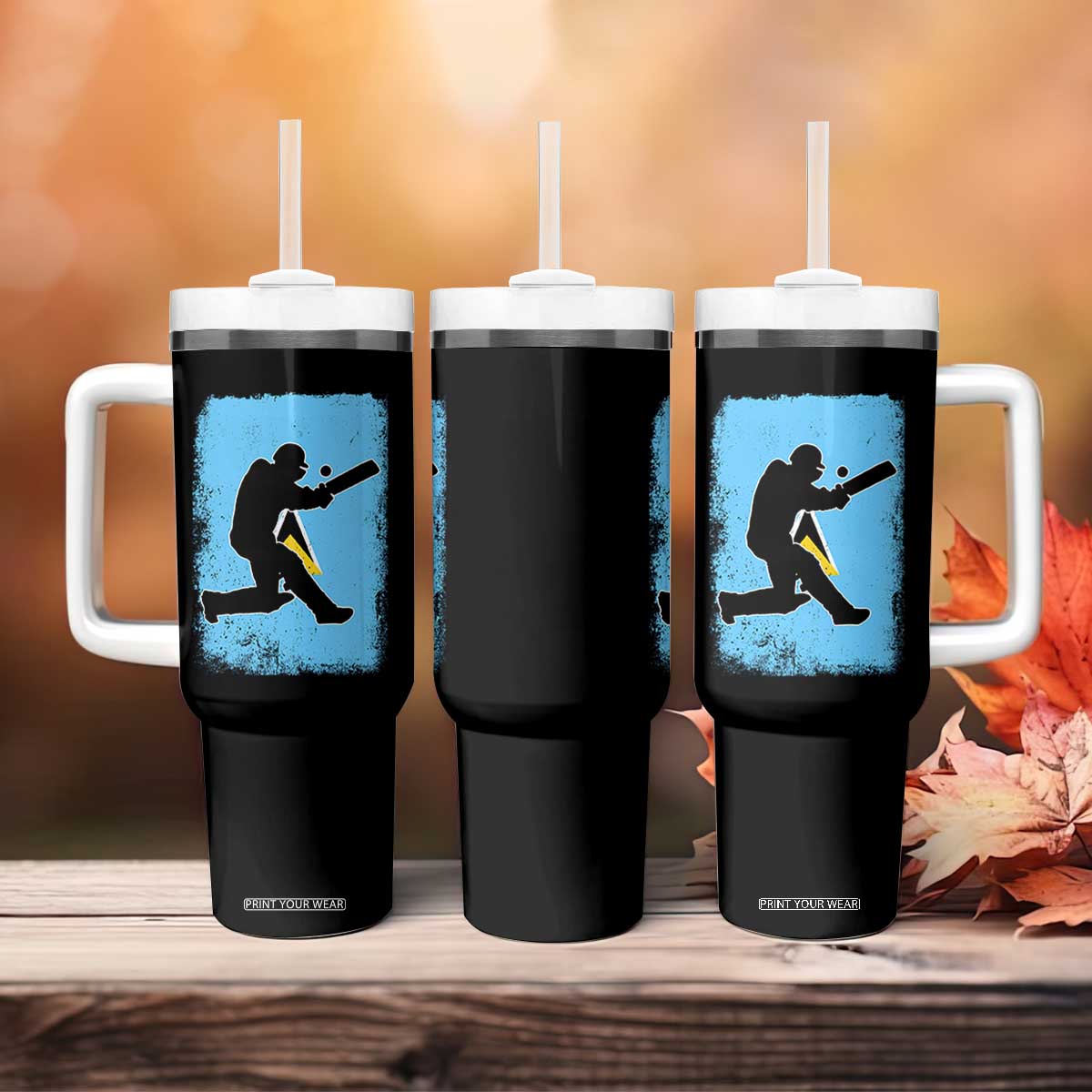 Saint Lucia Cricket Tumbler With Handle Retro Vintage Sport Saint Lucian Flag West Indies Cricket Fan TS10 Print Your Wear
