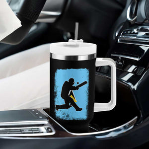 Saint Lucia Cricket Tumbler With Handle Retro Vintage Sport Saint Lucian Flag West Indies Cricket Fan TS10 Print Your Wear
