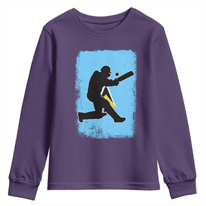Saint Lucia Cricket Youth Sweatshirt Retro Vintage Sport Saint Lucian Flag West Indies Cricket Fan TS10 Purple Print Your Wear