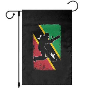 Saint Kitts and Nevis Cricket Garden Flag Retro Vintage Sport Kittitian Flag West Indies Cricket Fan TS10 Black Print Your Wear