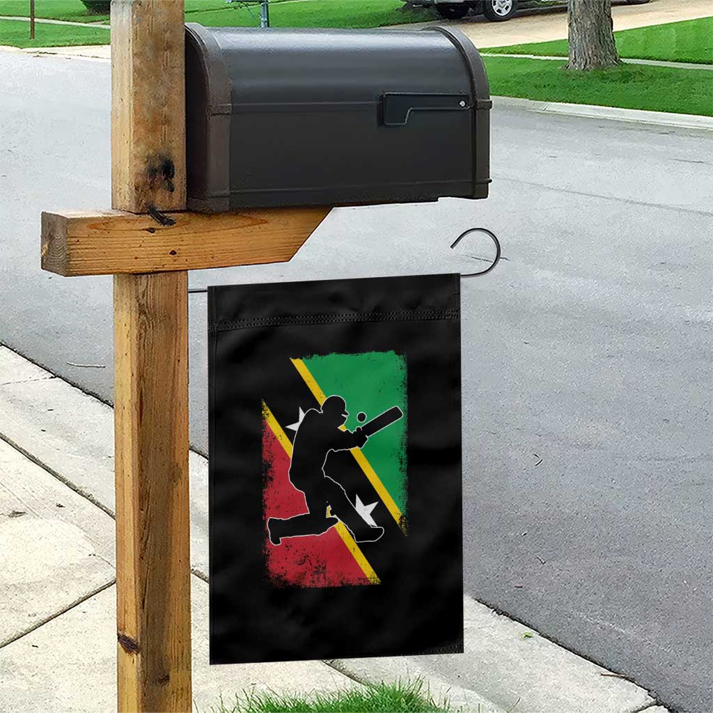 Saint Kitts and Nevis Cricket Garden Flag Retro Vintage Sport Kittitian Flag West Indies Cricket Fan TS10 Print Your Wear