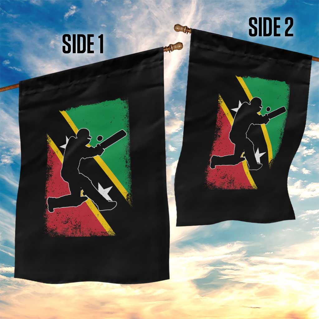 Saint Kitts and Nevis Cricket Garden Flag Retro Vintage Sport Kittitian Flag West Indies Cricket Fan TS10 Print Your Wear
