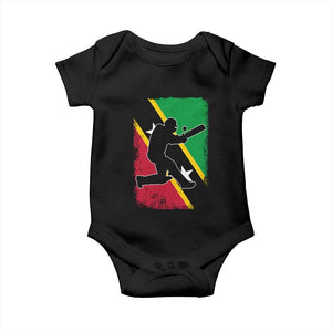 Saint Kitts and Nevis Cricket Baby Onesie Retro Vintage Sport Kittitian Flag West Indies Cricket Fan TS10 Black Print Your Wear