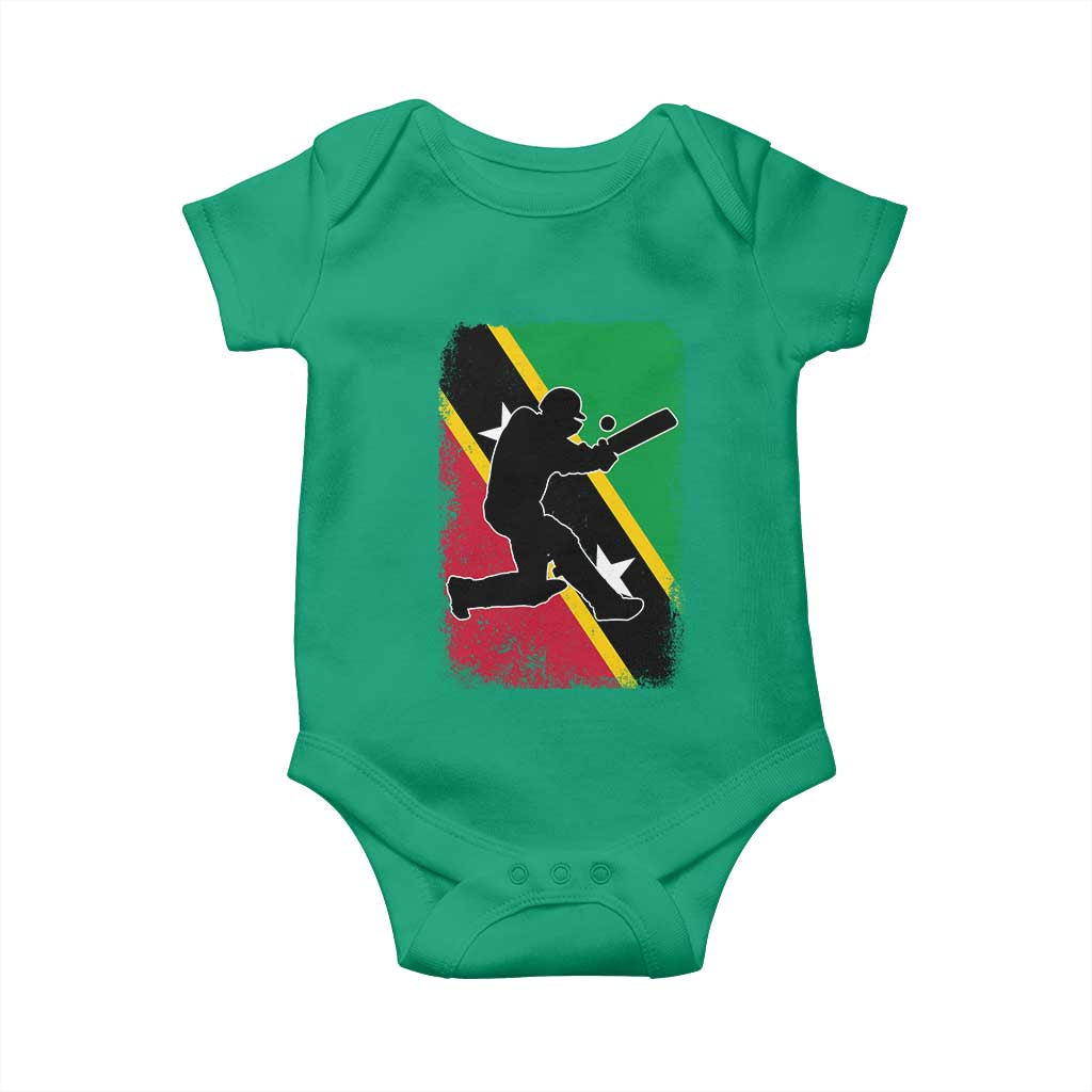 Saint Kitts and Nevis Cricket Baby Onesie Retro Vintage Sport Kittitian Flag West Indies Cricket Fan TS10 Irish Green Print Your Wear