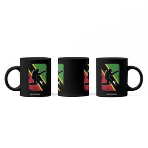 Saint Kitts and Nevis Cricket Coffee Mug Retro Vintage Sport Kittitian Flag West Indies Cricket Fan TS10 Print Your Wear