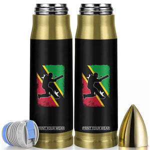 Saint Kitts and Nevis Cricket Bullet Tumbler Retro Vintage Sport Kittitian Flag West Indies Cricket Fan TS10 Black Print Your Wear
