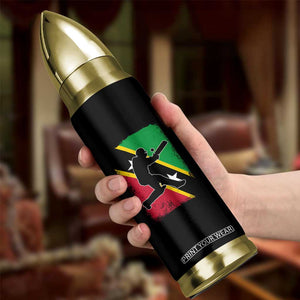 Saint Kitts and Nevis Cricket Bullet Tumbler Retro Vintage Sport Kittitian Flag West Indies Cricket Fan TS10 Print Your Wear