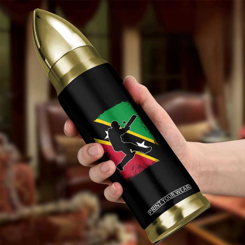Saint Kitts and Nevis Cricket Bullet Tumbler Retro Vintage Sport Kittitian Flag West Indies Cricket Fan TS10 Print Your Wear
