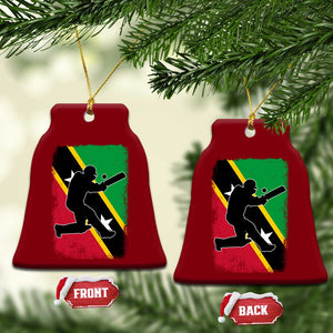 Saint Kitts and Nevis Cricket Ceramic Ornament Retro Vintage Sport Kittitian Flag West Indies Cricket Fan TS10 Print Your Wear