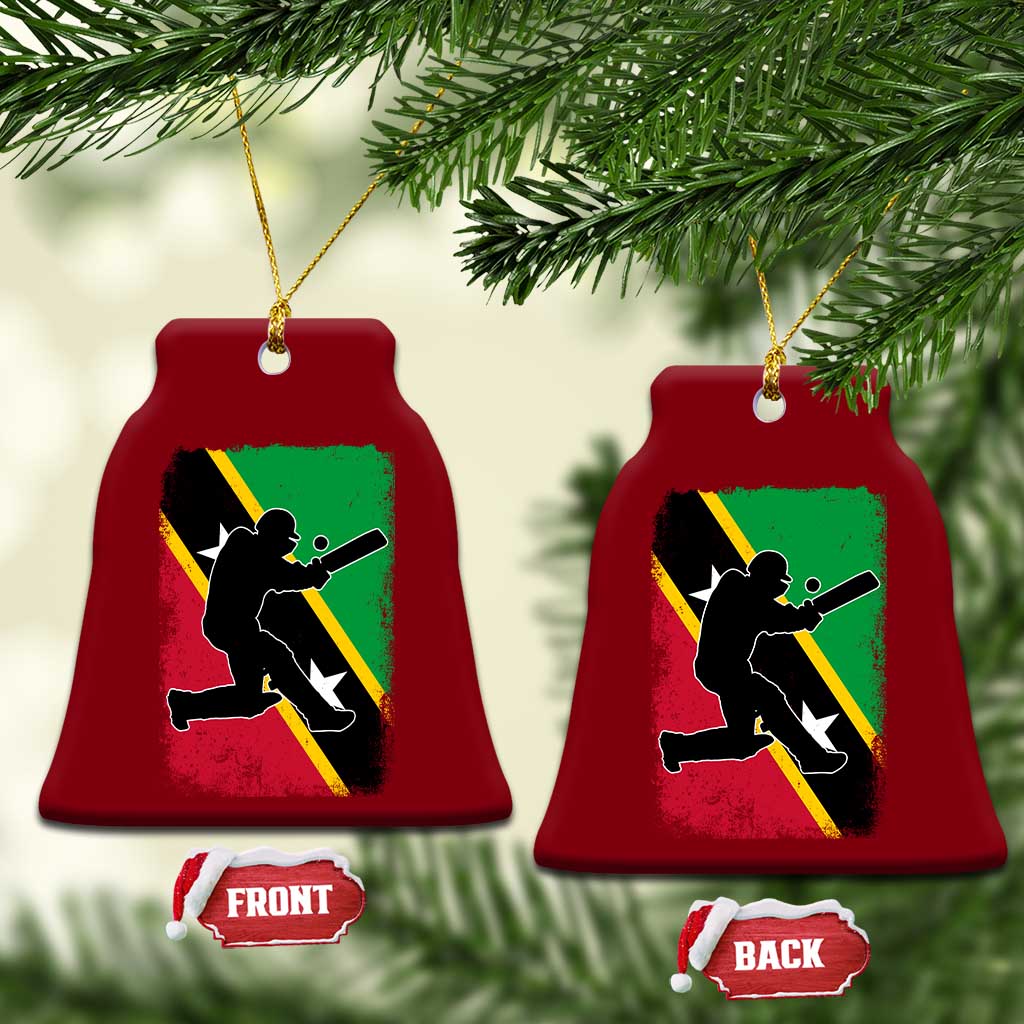 Saint Kitts and Nevis Cricket Ceramic Ornament Retro Vintage Sport Kittitian Flag West Indies Cricket Fan TS10 Print Your Wear