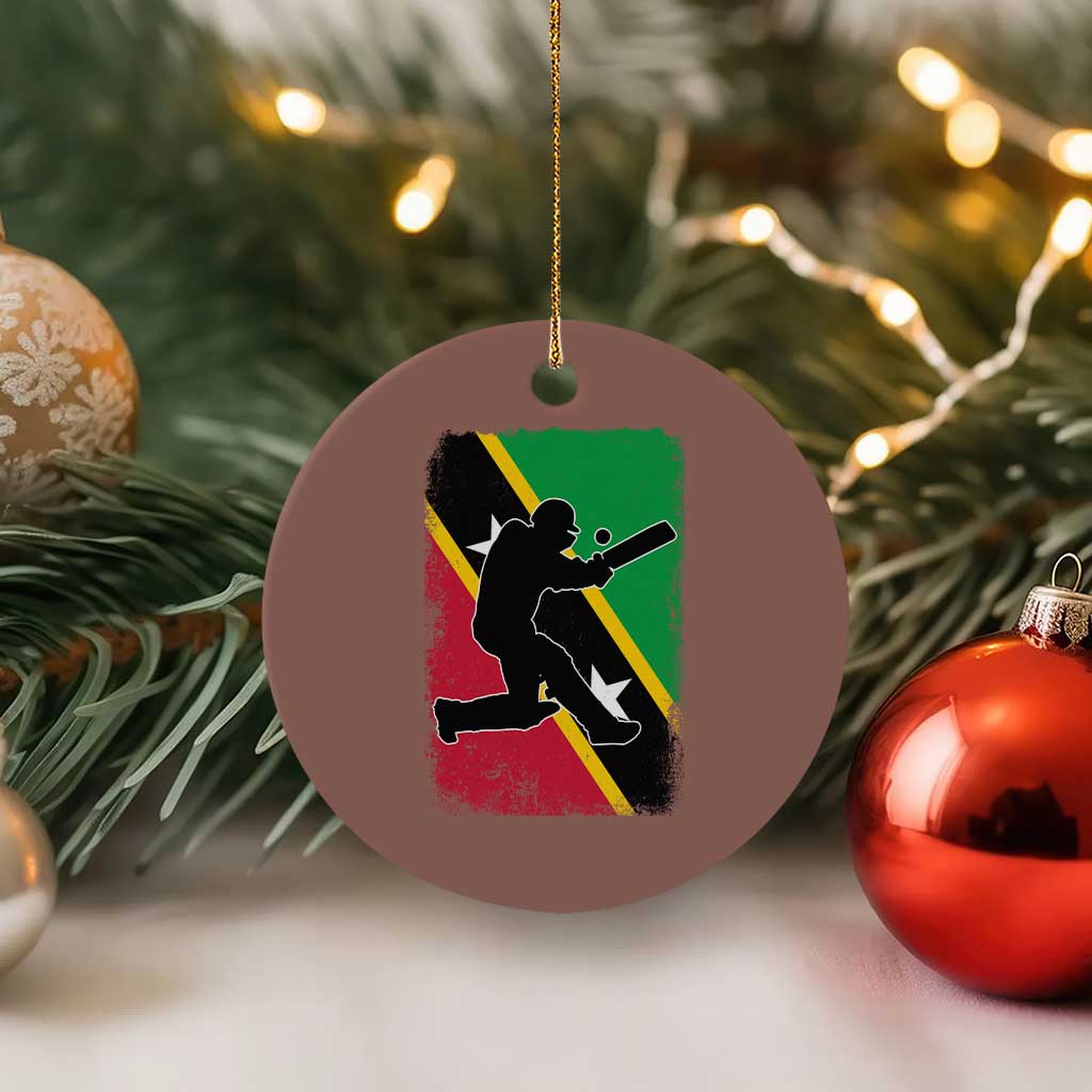 Saint Kitts and Nevis Cricket Ceramic Ornament Retro Vintage Sport Kittitian Flag West Indies Cricket Fan TS10 1pc Mocha Print Your Wear