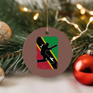 Saint Kitts and Nevis Cricket Ceramic Ornament Retro Vintage Sport Kittitian Flag West Indies Cricket Fan TS10 1pc Mocha Print Your Wear