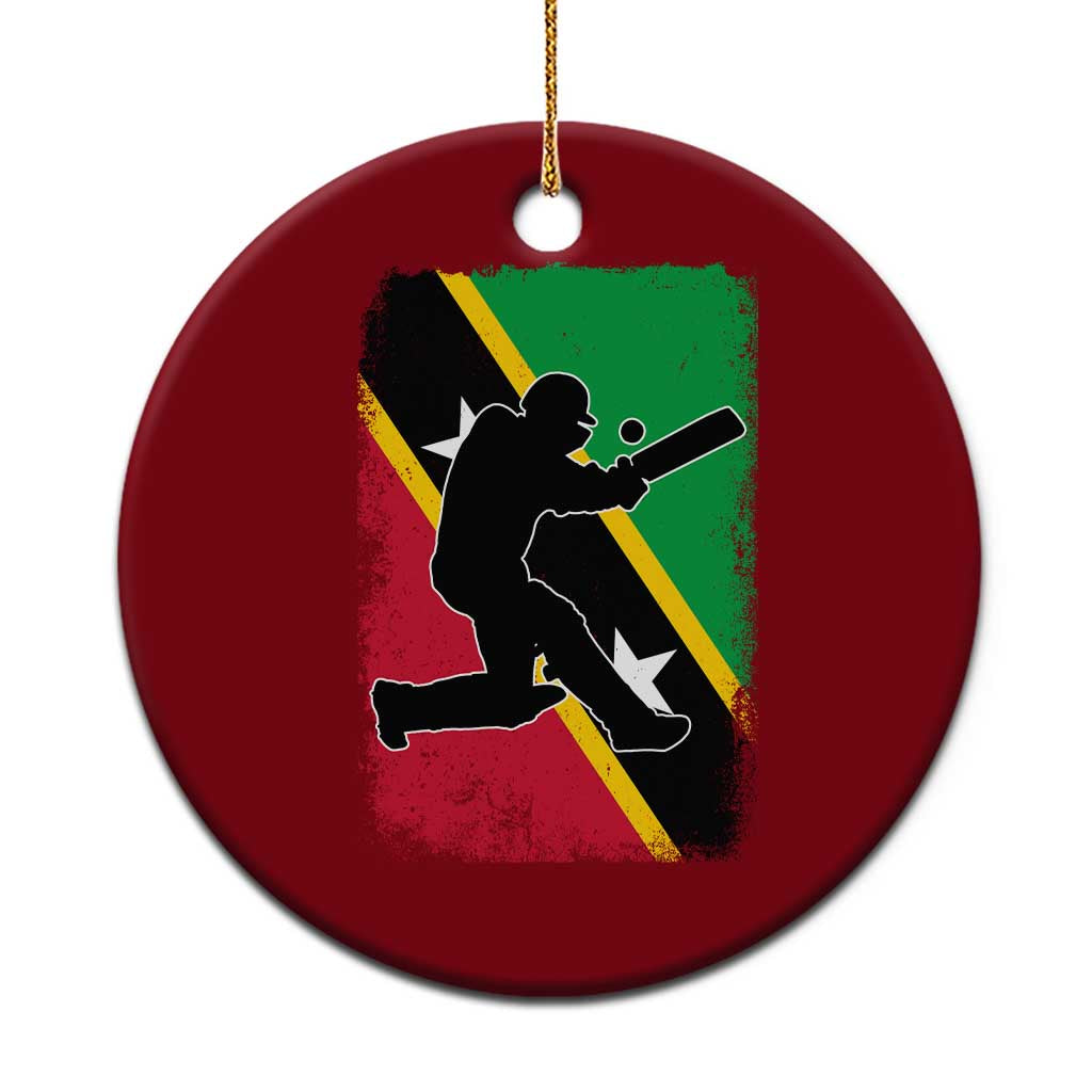 Saint Kitts and Nevis Cricket Ceramic Ornament Retro Vintage Sport Kittitian Flag West Indies Cricket Fan TS10 1pc Red Print Your Wear