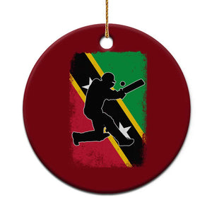 Saint Kitts and Nevis Cricket Ceramic Ornament Retro Vintage Sport Kittitian Flag West Indies Cricket Fan TS10 1pc Red Print Your Wear