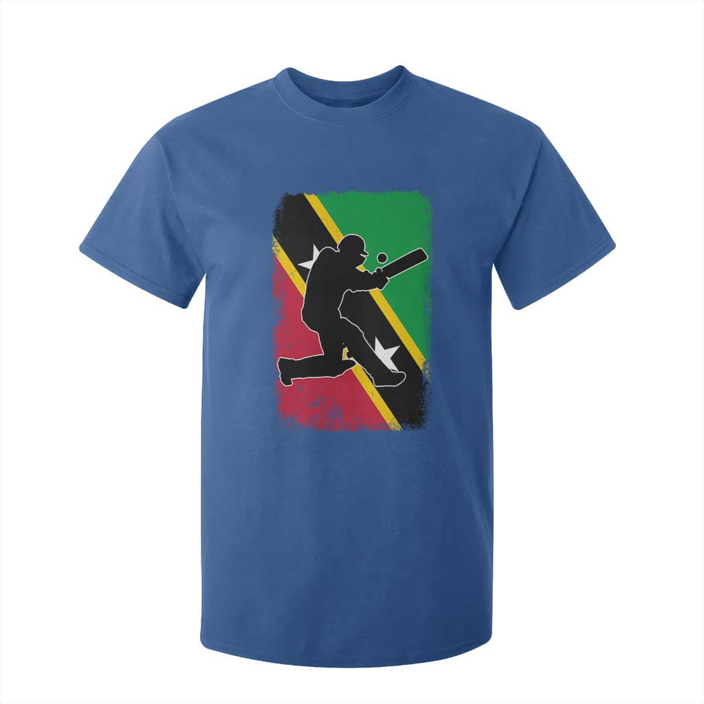 Saint Kitts and Nevis Cricket T Shirt For Kid Retro Vintage Sport Kittitian Flag West Indies Cricket Fan TS10 Royal Blue Print Your Wear