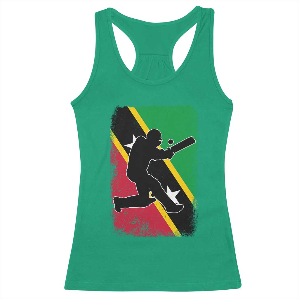 Saint Kitts and Nevis Cricket Racerback Tank Top Retro Vintage Sport Kittitian Flag West Indies Cricket Fan TS10 Irish Green Print Your Wear