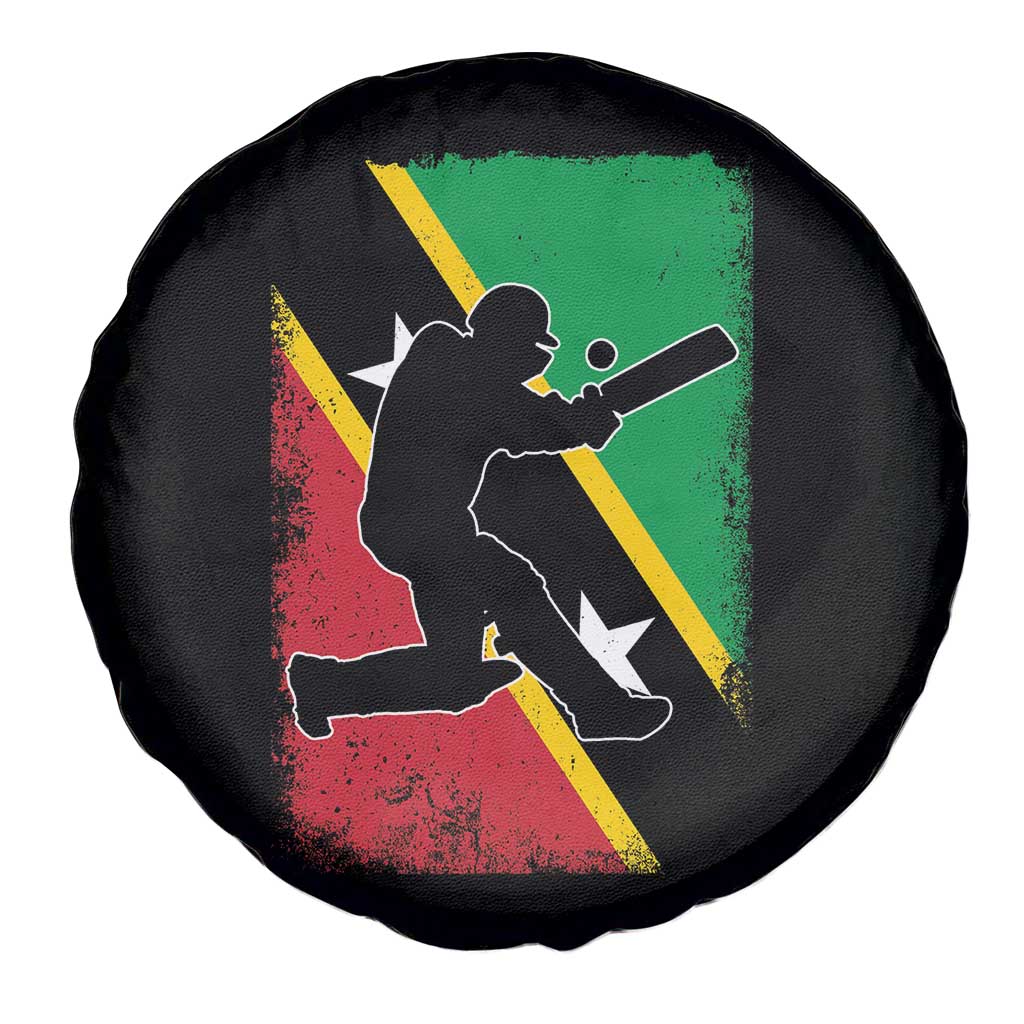Saint Kitts and Nevis Cricket Spare Tire Cover Retro Vintage Sport Kittitian Flag West Indies Cricket Fan TS10 Print Your Wear