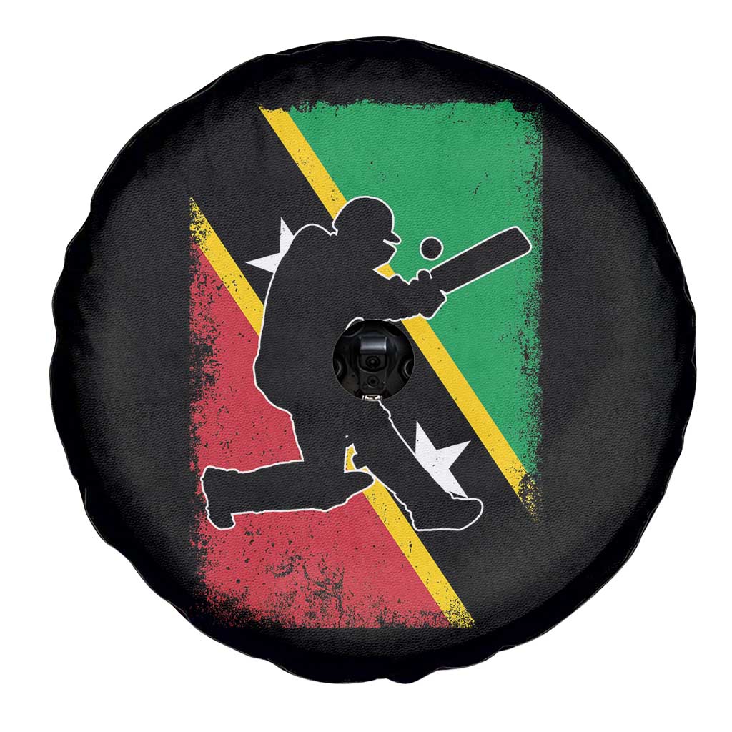 Saint Kitts and Nevis Cricket Spare Tire Cover Retro Vintage Sport Kittitian Flag West Indies Cricket Fan TS10 Print Your Wear