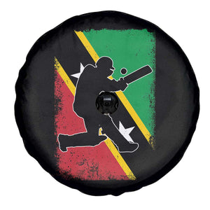 Saint Kitts and Nevis Cricket Spare Tire Cover Retro Vintage Sport Kittitian Flag West Indies Cricket Fan TS10 Print Your Wear
