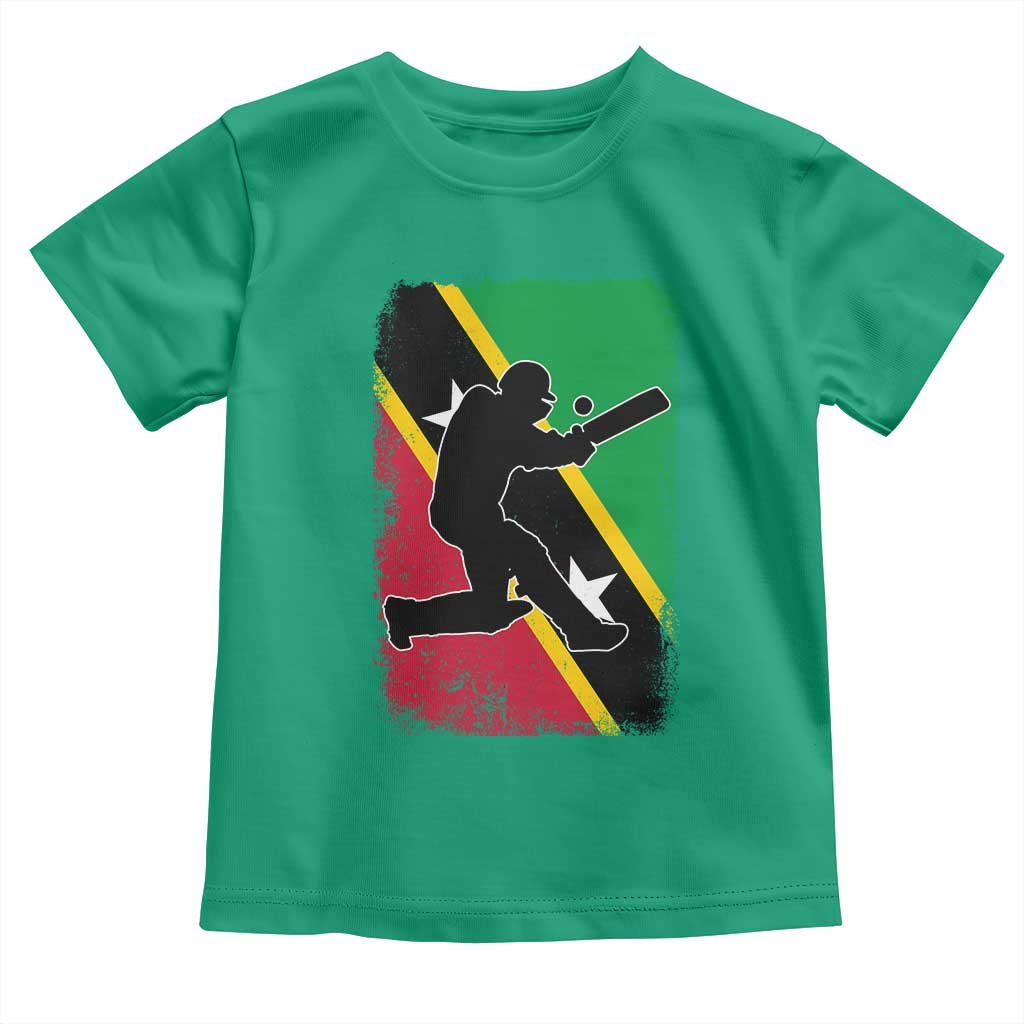 Saint Kitts and Nevis Cricket Toddler T Shirt Retro Vintage Sport Kittitian Flag West Indies Cricket Fan TS10 Irish Green Print Your Wear