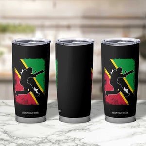Saint Kitts and Nevis Cricket Tumbler Cup Retro Vintage Sport Kittitian Flag West Indies Cricket Fan TS10 Print Your Wear