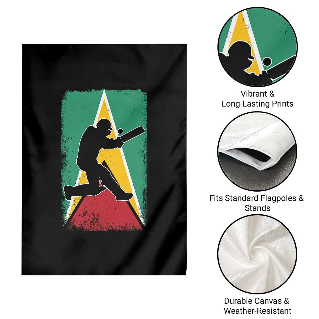 Guyana Cricket Garden Flag Retro Vintage Sport Guyanese Flag West Indies Cricket Fan TS10 Print Your Wear