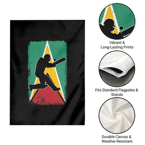 Guyana Cricket Garden Flag Retro Vintage Sport Guyanese Flag West Indies Cricket Fan TS10 Print Your Wear