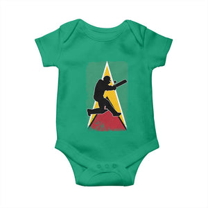 Guyana Cricket Baby Onesie Retro Vintage Sport Guyanese Flag West Indies Cricket Fan TS10 Irish Green Print Your Wear