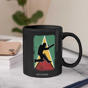 Guyana Cricket Coffee Mug Retro Vintage Sport Guyanese Flag West Indies Cricket Fan TS10 Print Your Wear