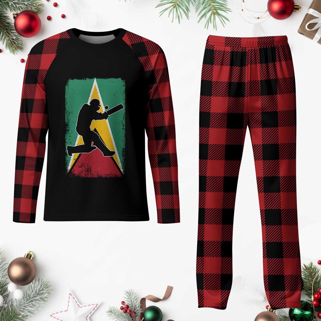 Guyana Cricket Plaid Pajama Set Retro Vintage Sport Guyanese Flag West Indies Cricket Fan TS10 Buffalo Plaid Print Your Wear
