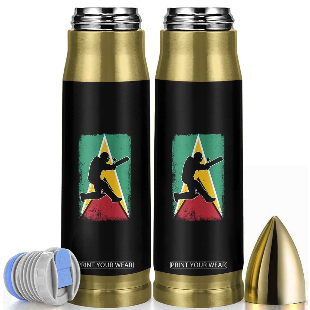 Guyana Cricket Bullet Tumbler Retro Vintage Sport Guyanese Flag West Indies Cricket Fan TS10 Black Print Your Wear