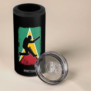 Guyana Cricket 4 in 1 Can Cooler Tumbler Retro Vintage Sport Guyanese Flag West Indies Cricket Fan TS10 Print Your Wear