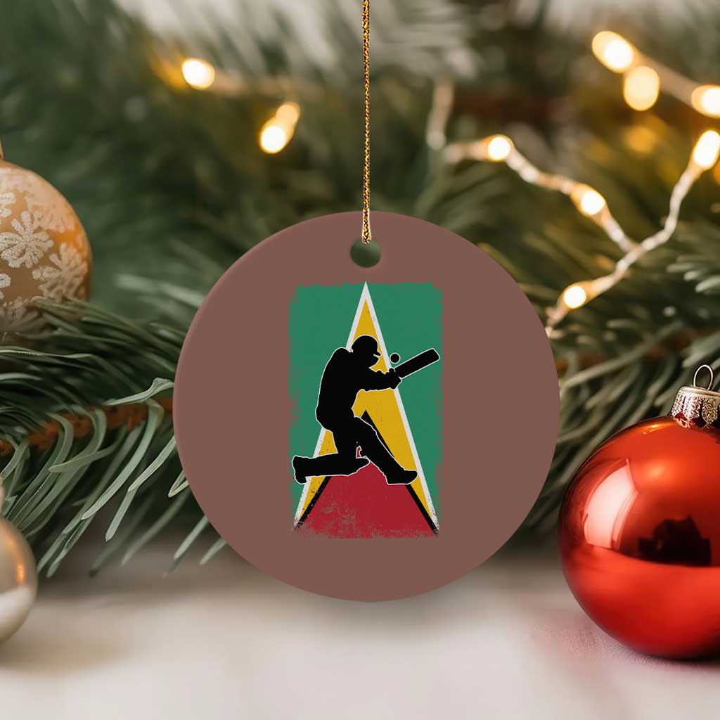 Guyana Cricket Ceramic Ornament Retro Vintage Sport Guyanese Flag West Indies Cricket Fan TS10 1pc Mocha Print Your Wear