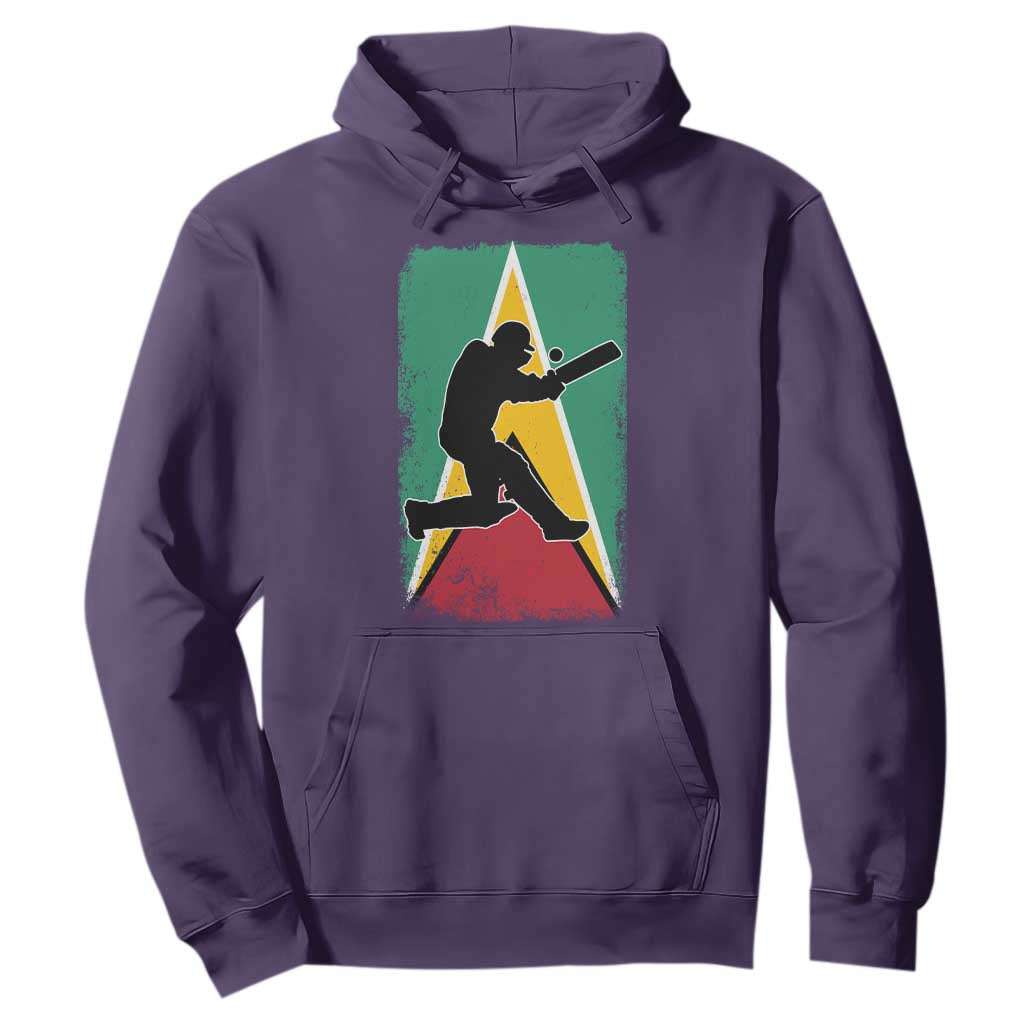 Guyana Cricket Hoodie Retro Vintage Sport Guyanese Flag West Indies Cricket Fan TS10 Purple Print Your Wear