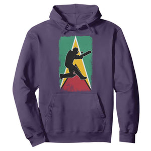 Guyana Cricket Hoodie Retro Vintage Sport Guyanese Flag West Indies Cricket Fan TS10 Purple Print Your Wear