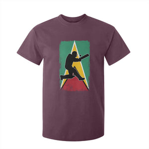 Guyana Cricket T Shirt For Kid Retro Vintage Sport Guyanese Flag West Indies Cricket Fan TS10 Maroon Print Your Wear