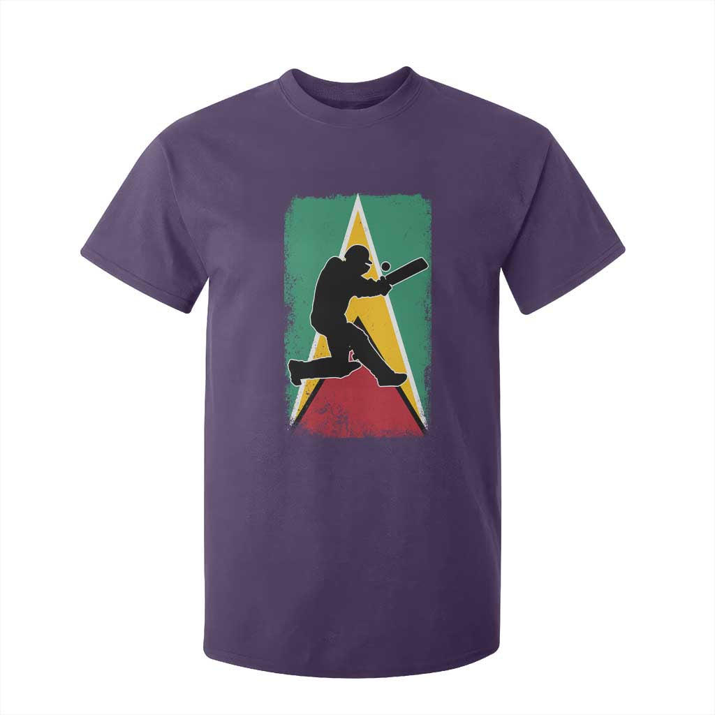 Guyana Cricket T Shirt For Kid Retro Vintage Sport Guyanese Flag West Indies Cricket Fan TS10 Purple Print Your Wear