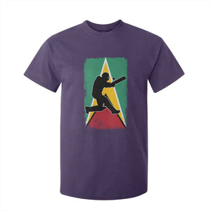 Guyana Cricket T Shirt For Kid Retro Vintage Sport Guyanese Flag West Indies Cricket Fan TS10 Purple Print Your Wear