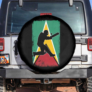 Guyana Cricket Spare Tire Cover Retro Vintage Sport Guyanese Flag West Indies Cricket Fan TS10 No hole Black Print Your Wear