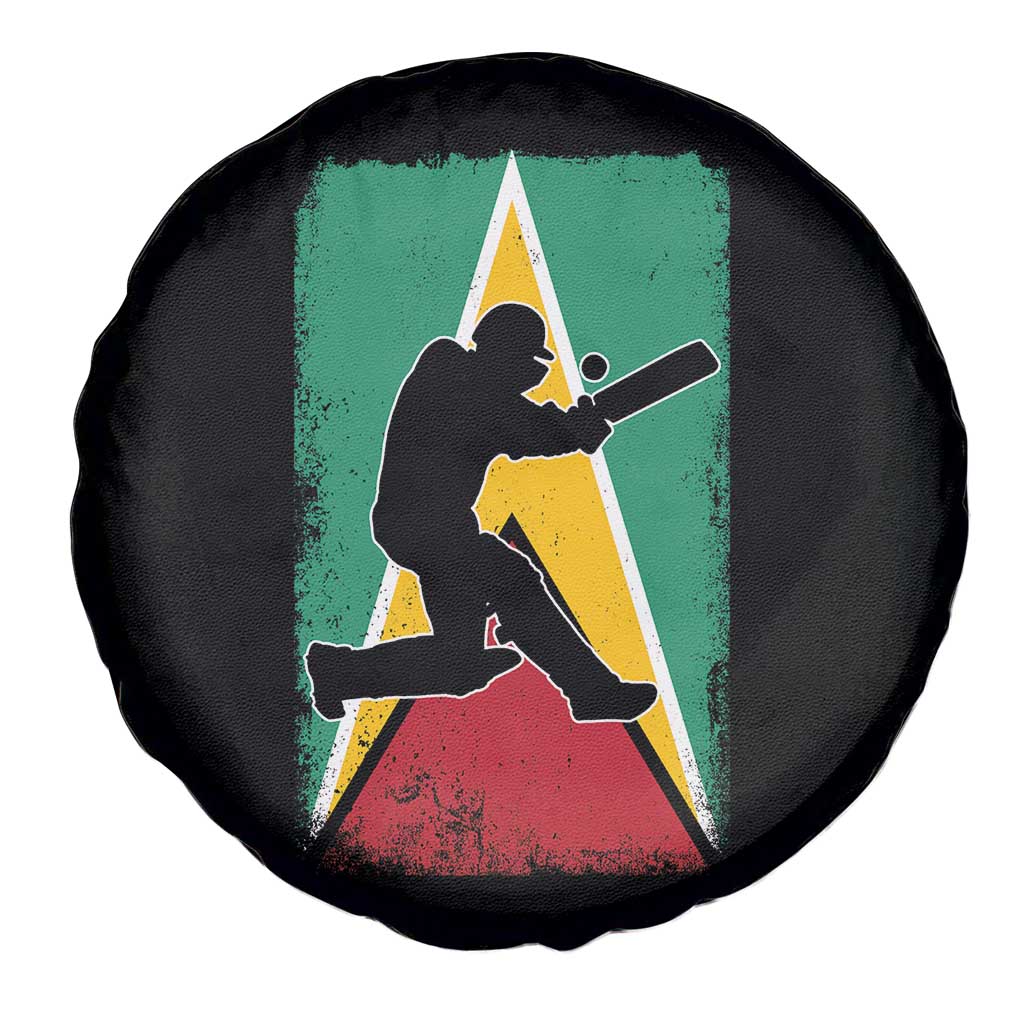 Guyana Cricket Spare Tire Cover Retro Vintage Sport Guyanese Flag West Indies Cricket Fan TS10 Print Your Wear