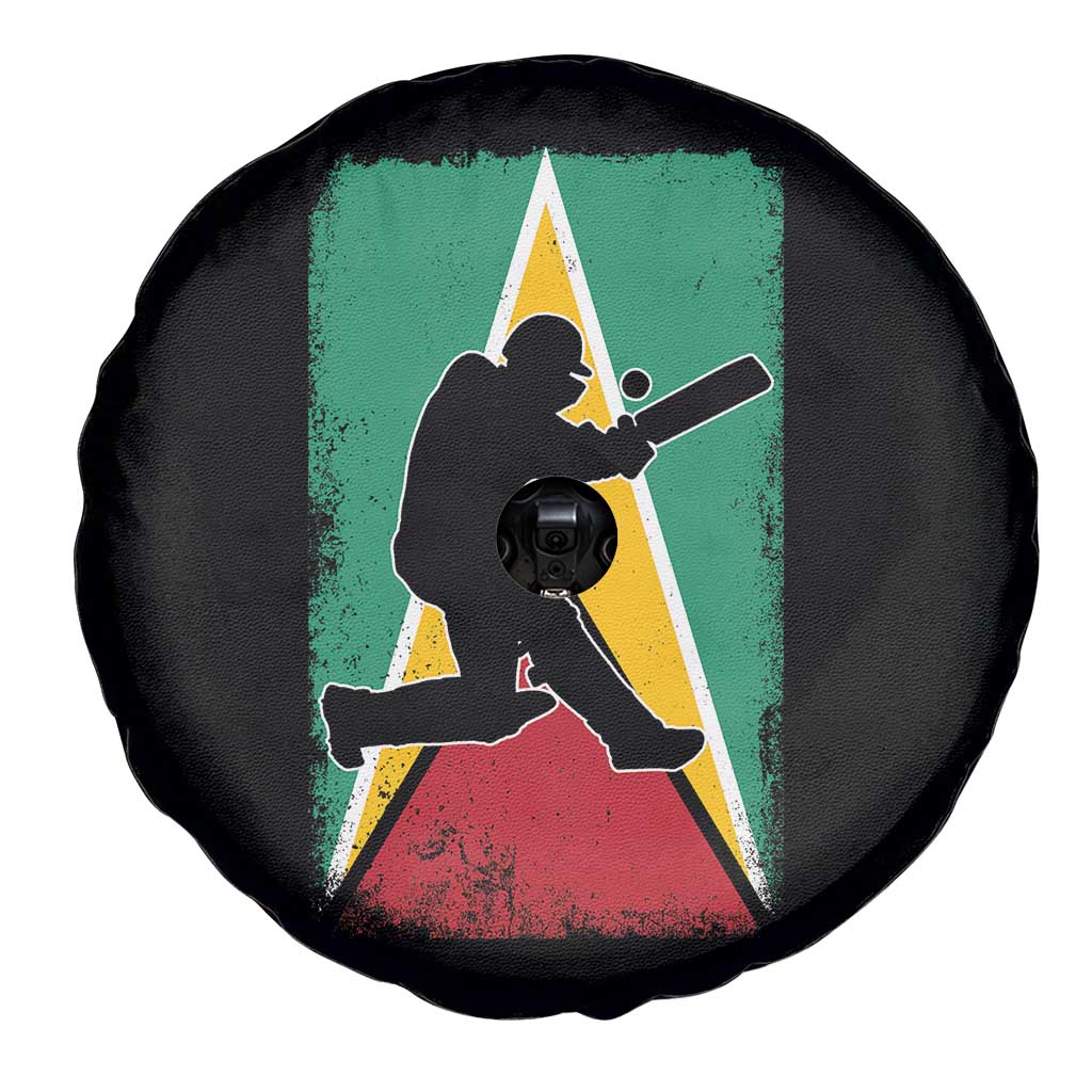 Guyana Cricket Spare Tire Cover Retro Vintage Sport Guyanese Flag West Indies Cricket Fan TS10 Print Your Wear